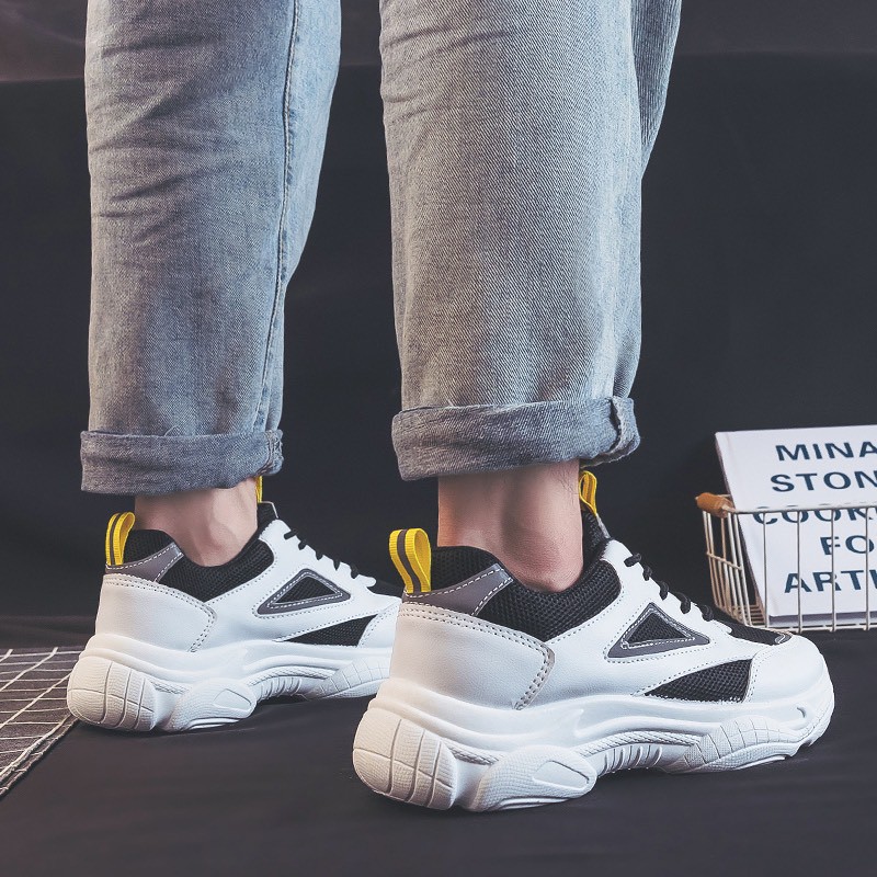 Giày sneaker phản quang nam kiểu dáng thể thao độn đế cao su vải da kết hợp hot 2020 BOM-GN-029 | BigBuy360 - bigbuy360.vn