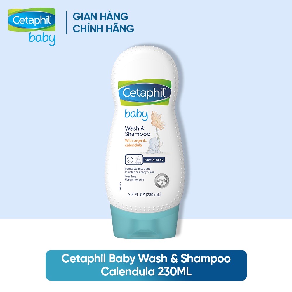 Sữa tắm gội dịu nhẹ cho bé Cetaphil Baby Gentle Wash &amp; Shampoo 230ml/400ml