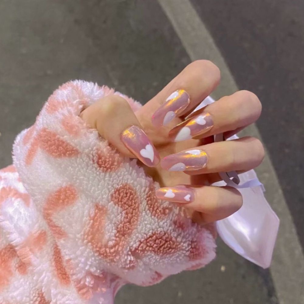 [Hàng mới về] Set 24 móng tay giả dạng ấn có thể tháo rời và thời trang cho nữ