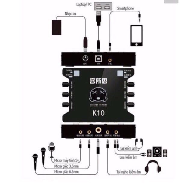 Combo bộ livestream suond card ks108. mic isk at100.chân kẹp.màng lọc.dây ma2.tặng tai s8.bh 6 tháng đổi mới