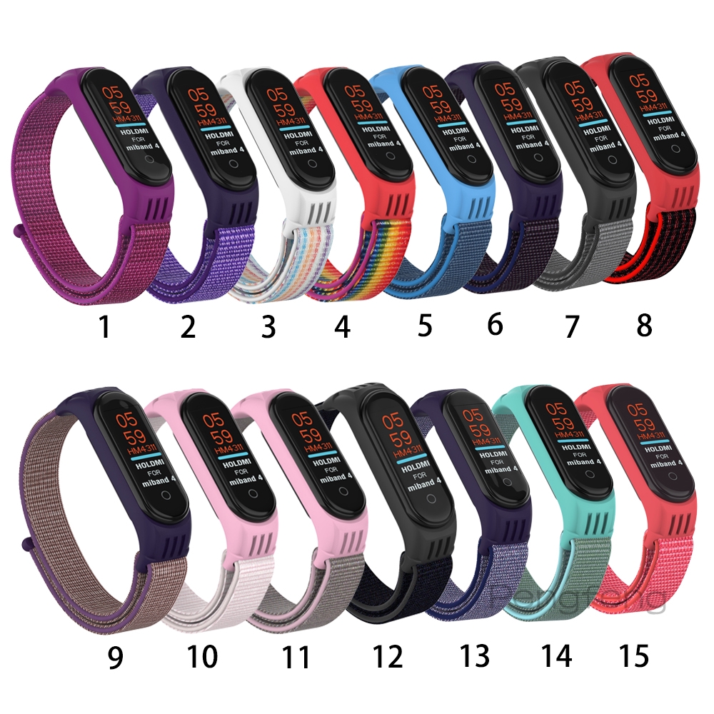 Dây đeo tay sợi nylon cho đồng hồ thông minh cho for Xiaomi Mi Band 5 Miband 3 4 5