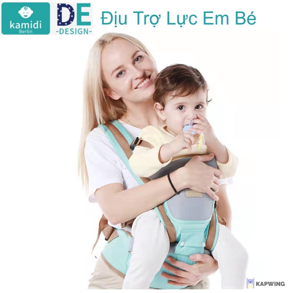 Địu em bé 4 tư thế có đỡ cổ chống gù lưng an toàn cho bé
