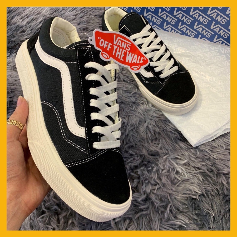 Giày thể thao Vans  Old Skool Black Đẹp và Chất mã V5  freeship fullbox tặng dây phụ