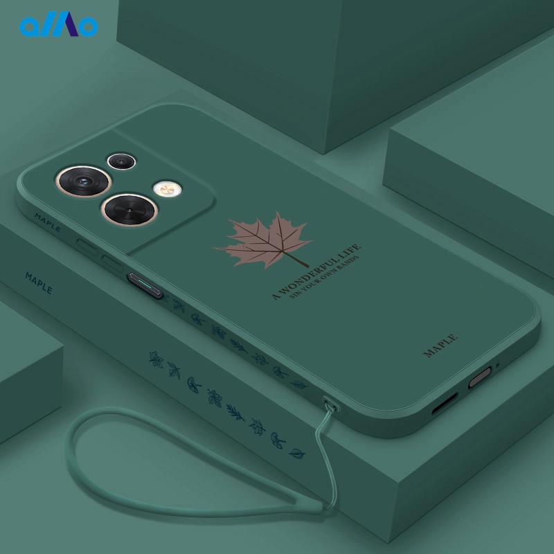 Ốp Điện Thoại Chống Sốc Họa Tiết Lá Phong Hoạt Hình Cho OPPO Reno8 Pro 4G Reno8 Z 5G A77 4G