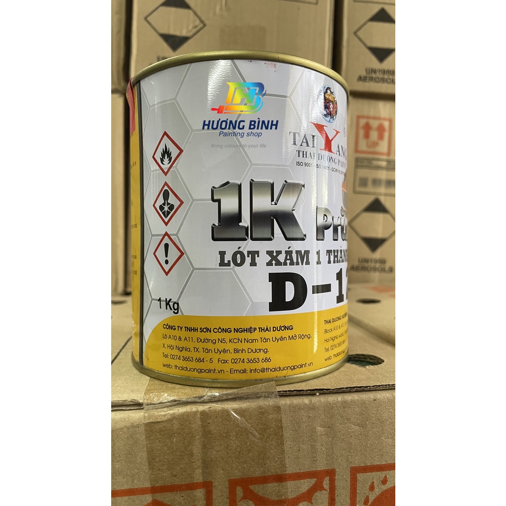 Sơn lót xám 1 thành phần màu VÀNG Taiyang - 1K Primer (Lon 1kg)