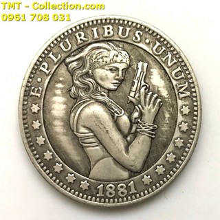 Xu Hobo Morgan Nữ Cầm Súng Đại Bàng; Đường kính 3.8cm; Màu hồng -SP002416