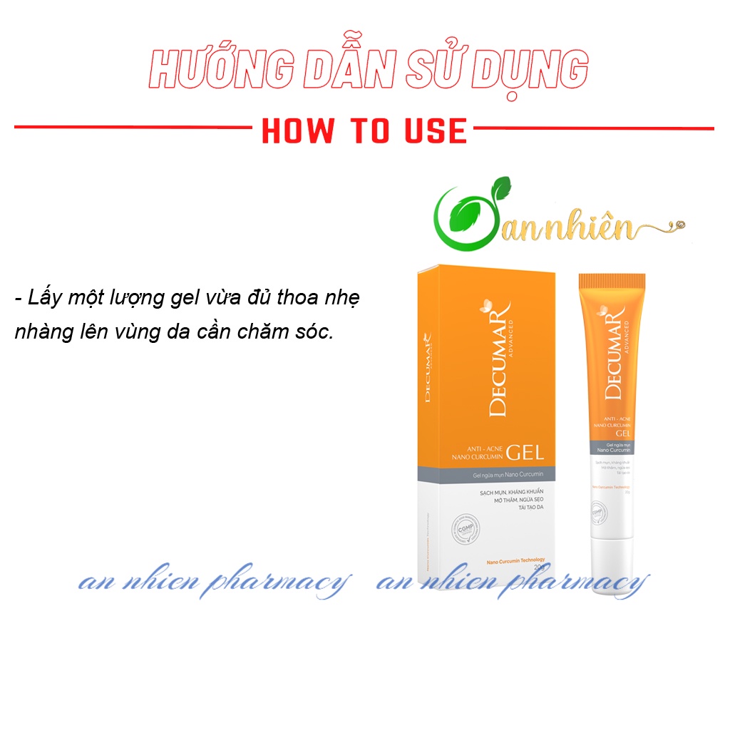 Gel ngừa mụn Nano nghệ Decumar Advanced 20gr hoàn toàn mới