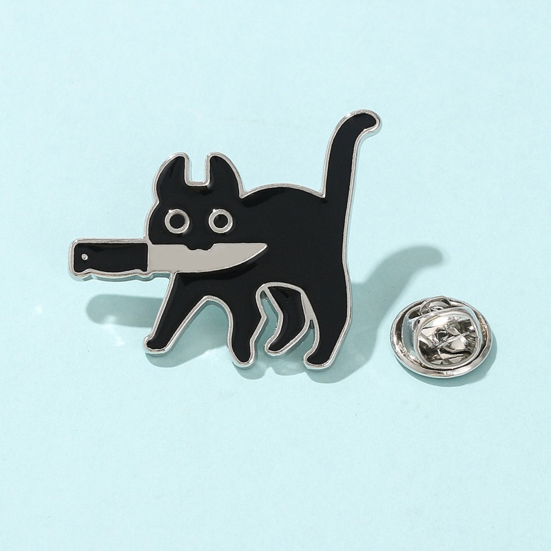 Ghim Cài Áo Hình Mèo Tráng Men Dễ Thương Sáng Tạo Phong Cách Nhật Hàn