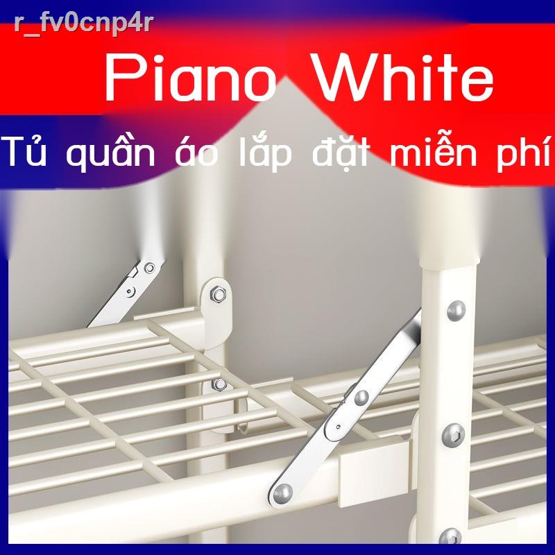 yangyangTủ quần áo vải đơn giản gấp ống thép dày giá treo lắp ghép đôi