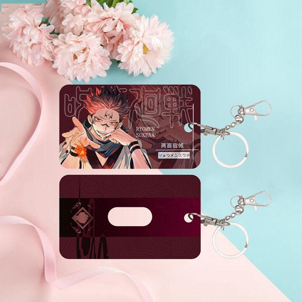 Móc Khóa Có Túi Đựng Thẻ In Hình Anime Jujutsu Kaisen