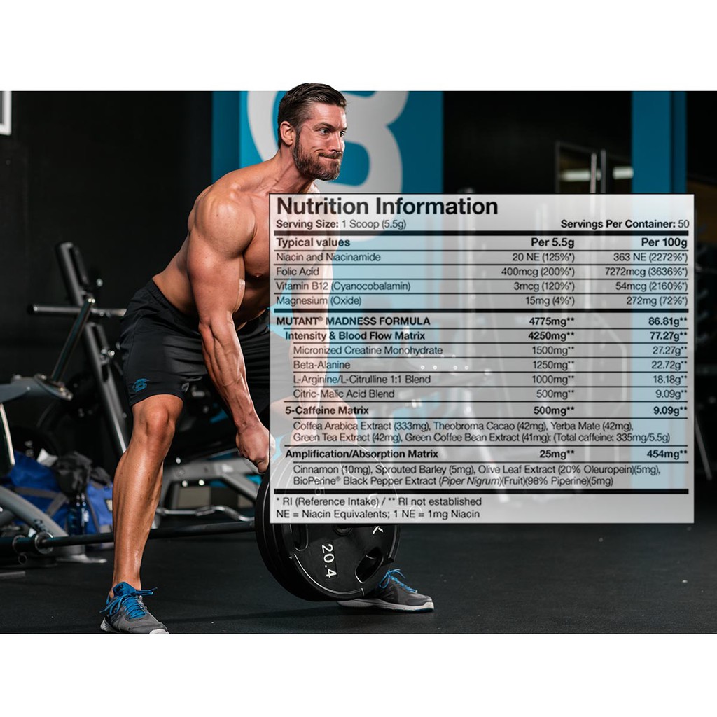 Bột tăng sức mạnh Pre-Workout Mutant Madness  nhập khẩu Canada - Gymstore