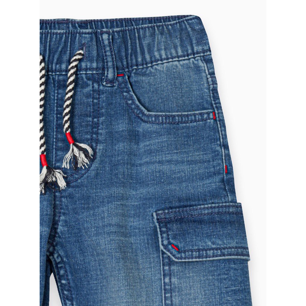 Quần short bé trai Pull-On Denim Cargo Bermuda M.D.K