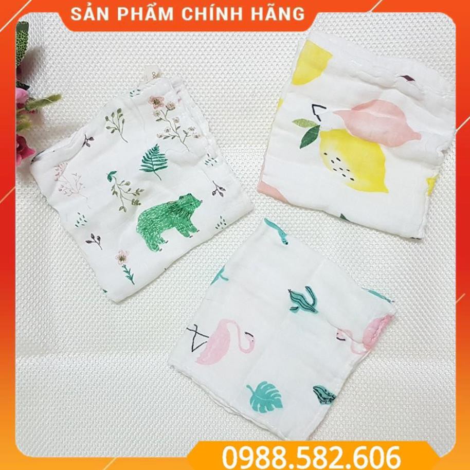 [SET 3 CHIẾC] Khăn Sữa Sợi Tre Muslin Tree Mềm Mại Cho Bé Sơ Sinh (1 Túi 3 chiếc) - BTT00160