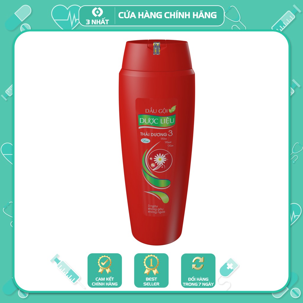 Dầu gội dược liệu Thái Dương 3, ngăn ngừa rụng tóc, 3 ngày không gàu không ngứa