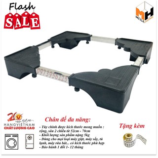 Chân kệ kê máy giặt, tủ lạnh- tặng kèm thước dây (nặng 5kg, siêu dày, chịu tải 400 kg)
