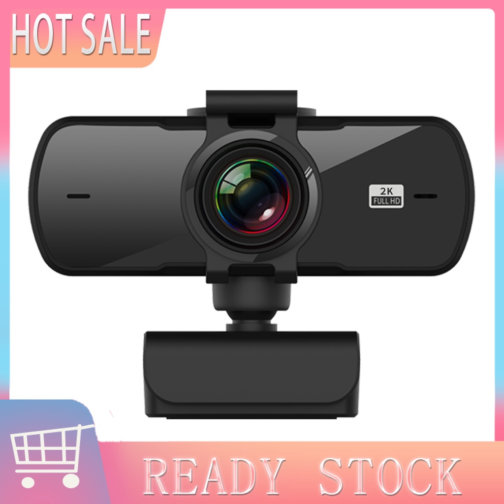 Camera máy tính 2K xoay 360 độ tích hợp micro không cần trình điều khiển | BigBuy360 - bigbuy360.vn