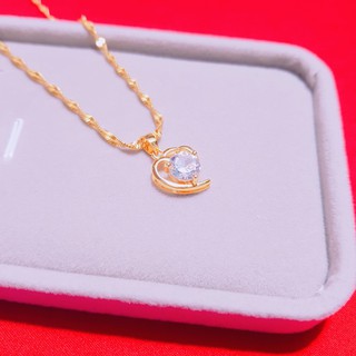 Dây chuyền mặt đá trái tim ❤️❤️ Dây chuyền nữ mạ vàng thiết kế cao cấp - Suri VB045