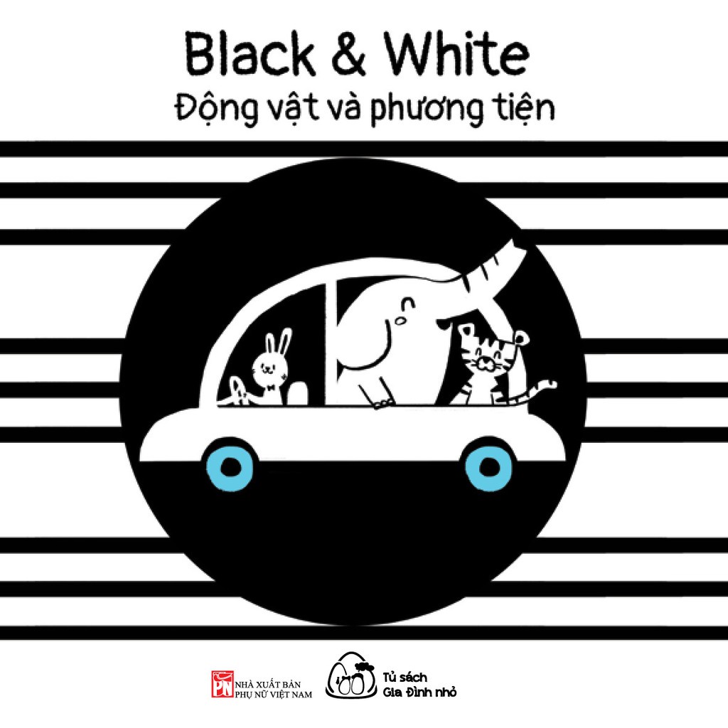Sách Vải - Kích Thích Thị Giác Black &amp; White Động Vật Và Phương Tiện