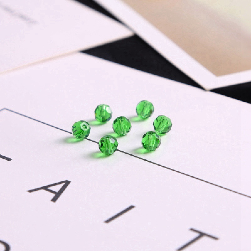 Bộ 20 Hạt Thủy Tinh Màu Trơn Kích Thước 8mm Dùng Làm Trang Sức