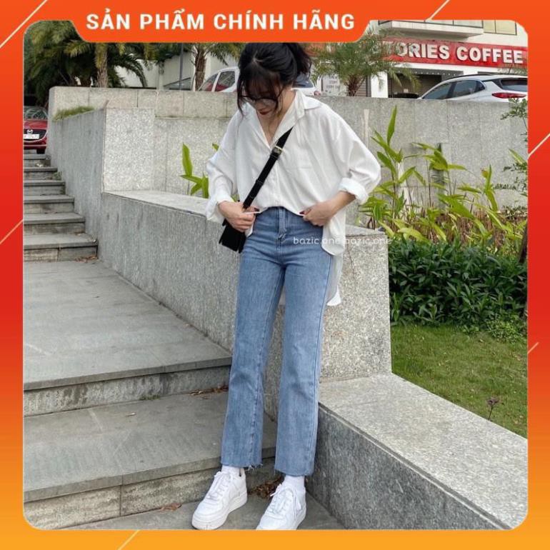 Quần jeans ống đứng co giãn Bazic one (ẢNH THẬT) 691 -pc1