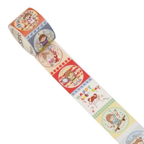 Băng keo Washi tape hoạt hình dễ thương - 3,5x35cm