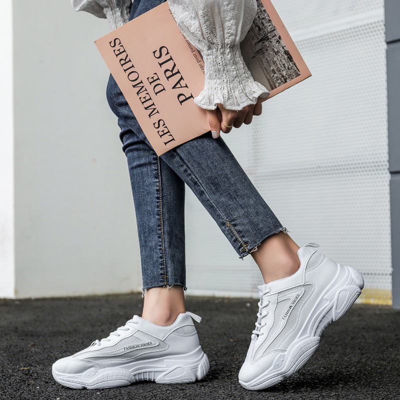 [Bán giải phóng mặt bằng] Giầy thể thao nữ Sneakers, ULzzang Giay the thao màu trắng  (2382&amp;2199)