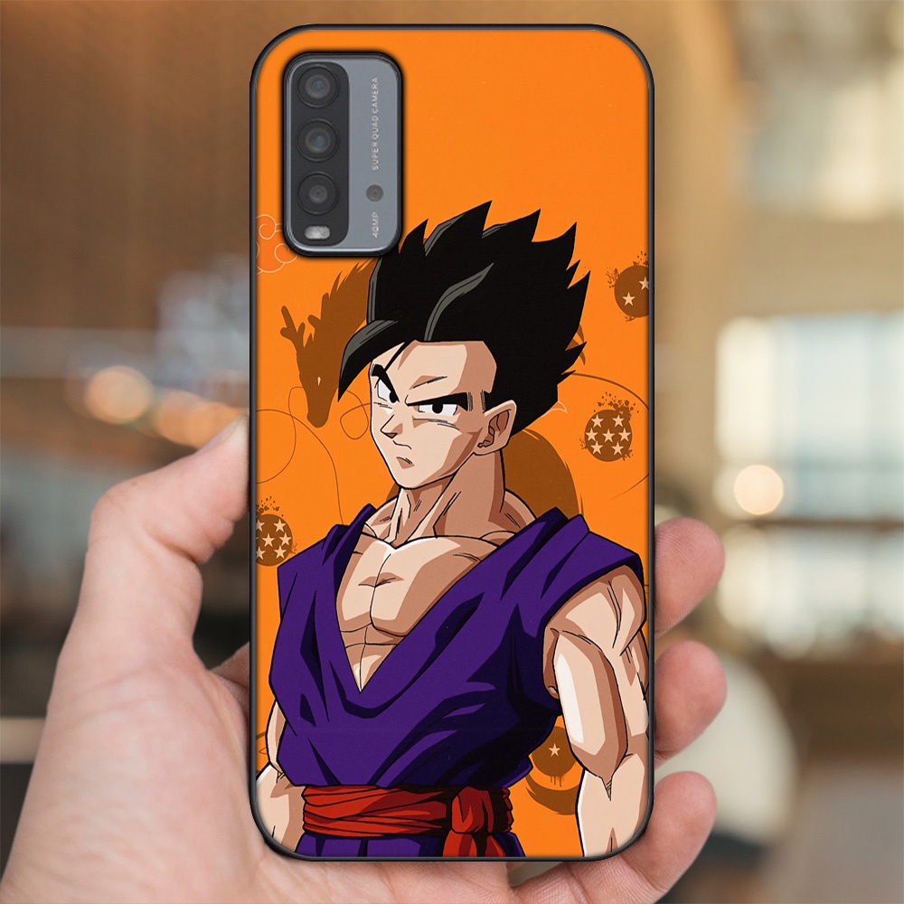 Ốp lưng Xiaomi Redmi 9T viền đen in hình Gohan Dragon Ball