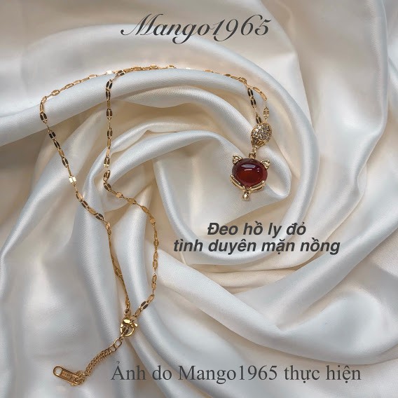 Vòng cổ nữ, dây chuyền titan Hồ ly đá phong thủy Mango1965.accessories