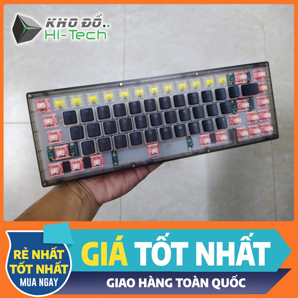 Cụm phím alpha bộ keycap Pudding đen cho bàn phím cơ (cụm phím chữ)