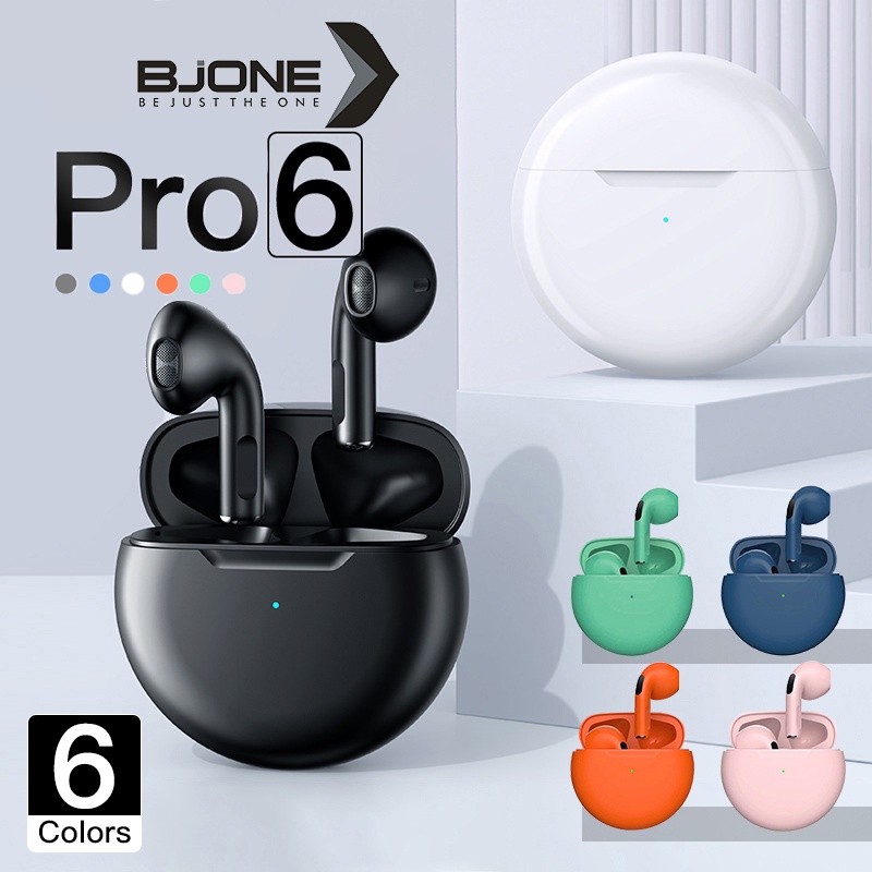 Tai nghe không dây BJONE Pro 6 TWS bluetooth 5.0 âm thanh nổi chơi game có mic cho IOS Android