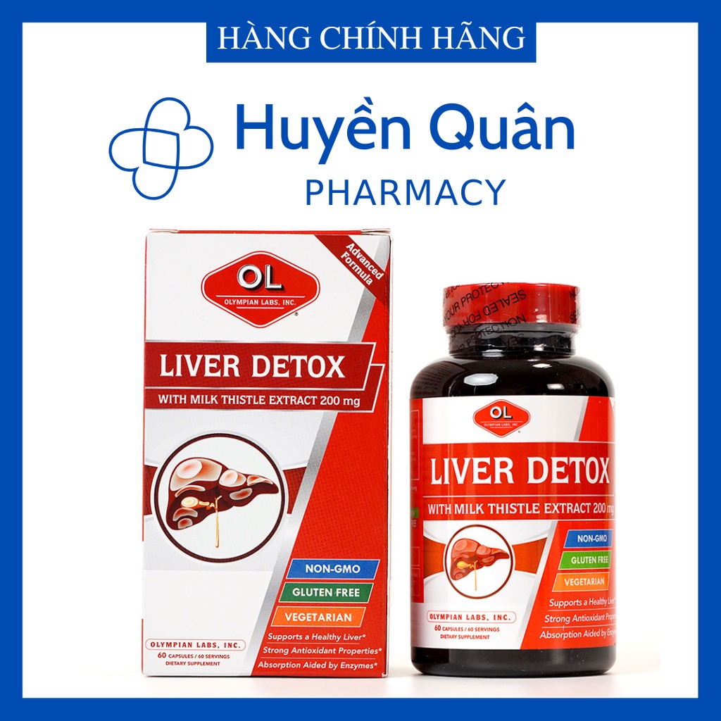 Viên Uống Bổ gan Liver Detox Olympian Labs - Hỗ Trợ Mát Gan, Giải Độc Gan (Hộp 60 viên)