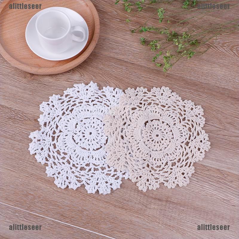 Tấm Lót Ly Bằng Cotton Đan Tay Phong Cách Giáng Sinh