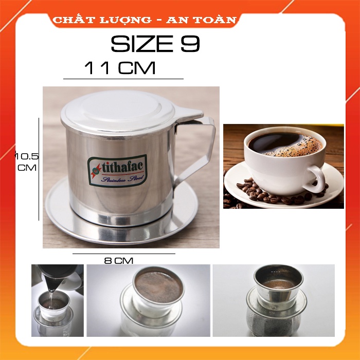 ⭕Giadụngchínhhãng⭕ PHIN INOX pha cà phê coffee sáng bóng bền bỉ đẹp chính hãng Tithafac