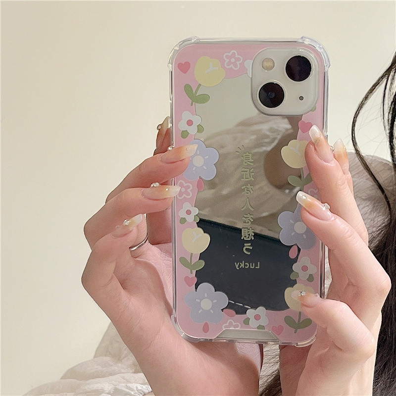 Ốp lưng iphone Ốp Điện Thoại Mặt Gương Chống Sốc Cho iPhone6 / 7 / 8Plus XsMax XR 11 / 14 pro 13Pro Max Dinuo case/JM-3