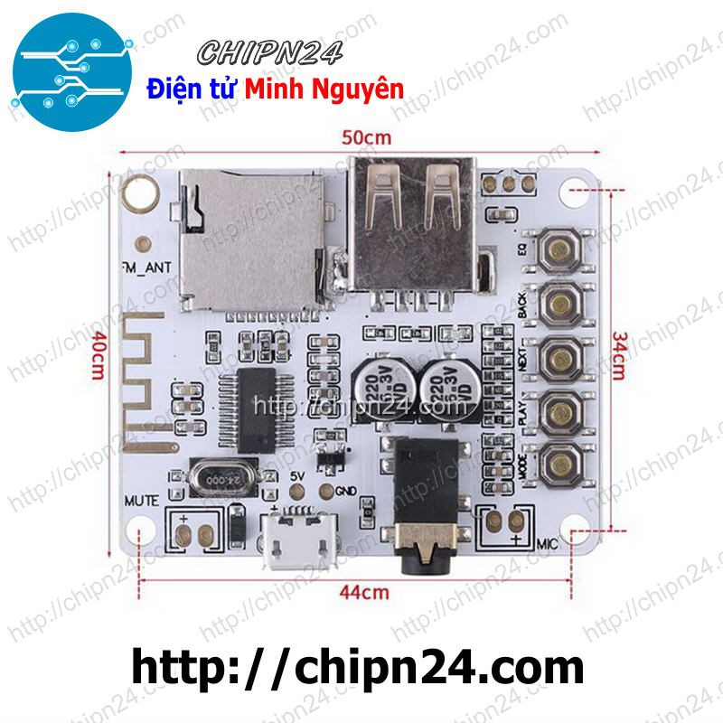 [1 CÁI] (E95) Mạch Giải mã Âm thanh MP3 có Tích hợp Bluetooth 4.1 AMB-41