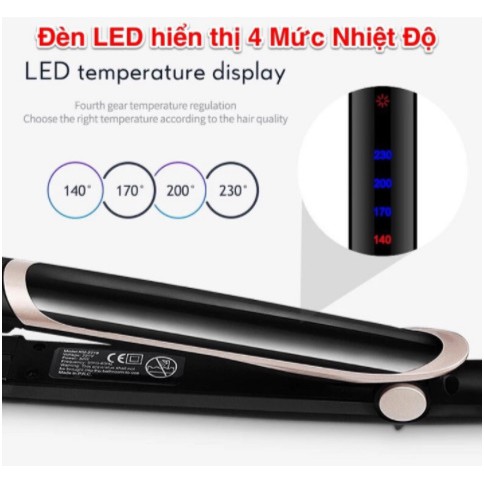 Máy uốn duỗi tóc kemei km2219 cao cấp 2 in 1 phiên bản nâng cấp thiết kế gọn nhẹ hiện đại và dễ sử dụng