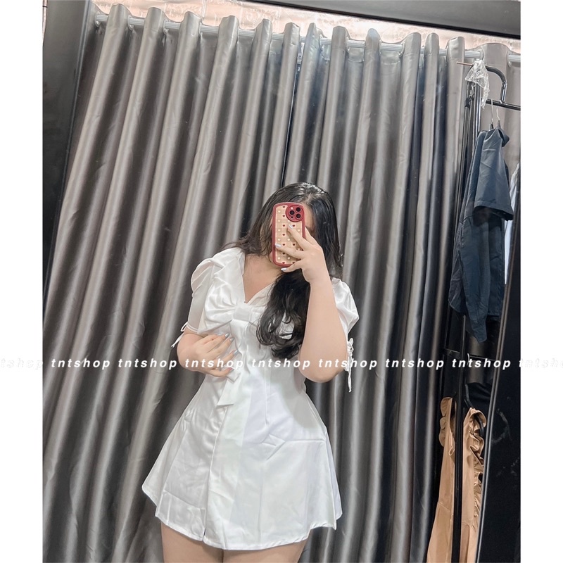 ĐẦM CỔ VEST PHỐI NƠ [TNTSHOP BIGSIZE 60KG 90KG] | BigBuy360 - bigbuy360.vn