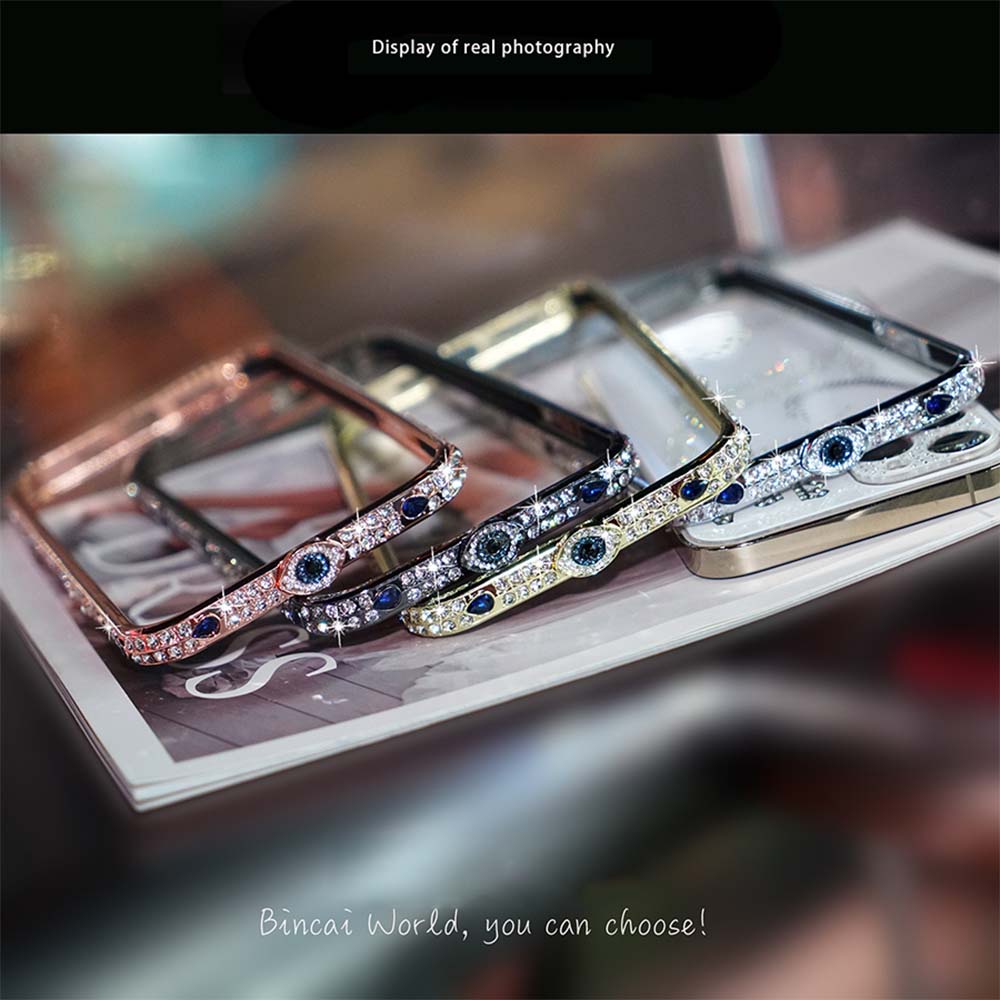 Ốp điện thoại viền kim cương thích hợp cho iPhone 13 Pro Max 12 XR 7 Plus XS 11 ProMax