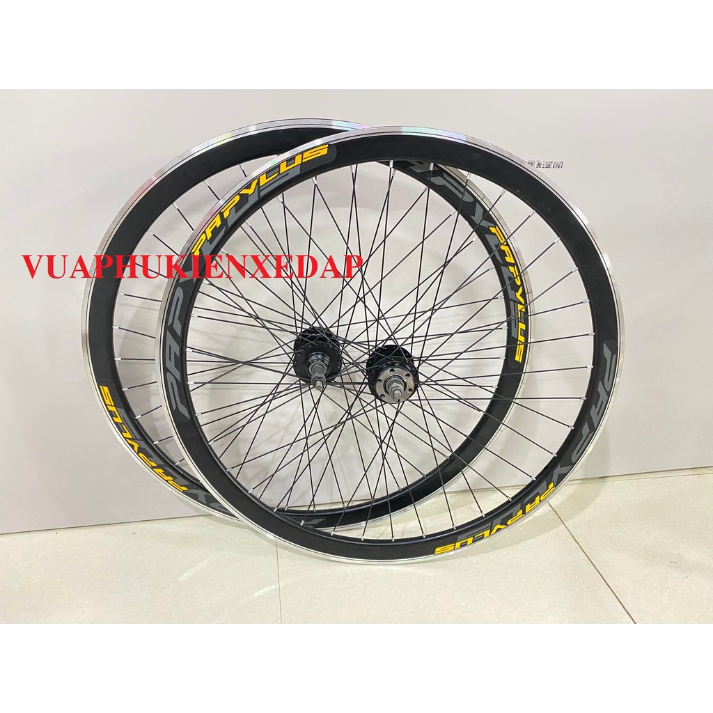 Bộ vành bánh 700c cao 4cm đan sẵn đùm líp vặn Phanh đĩa