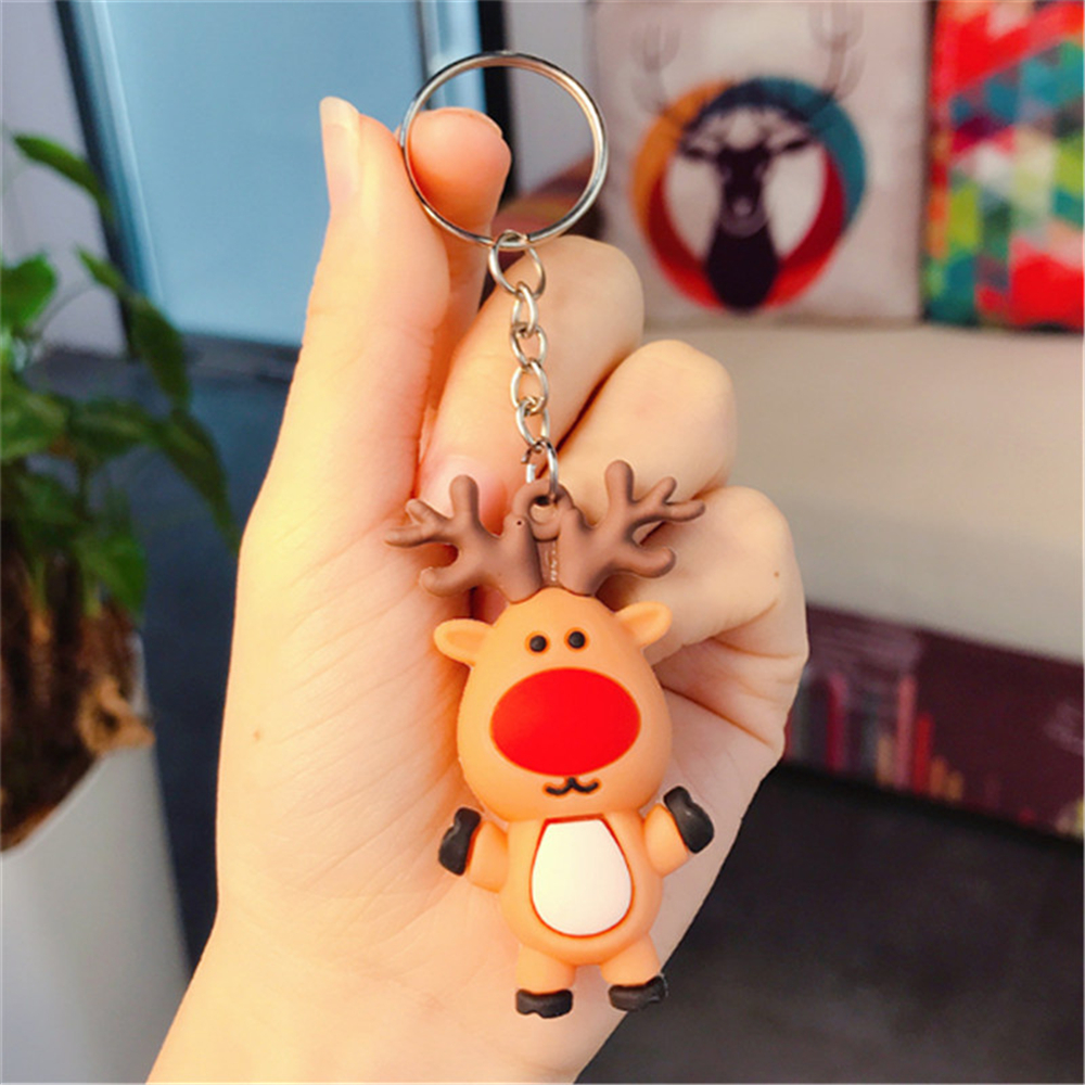 Móc Chìa Khóa Hình Cây Thông Giáng Sinh Mềm Mại Dễ Thương