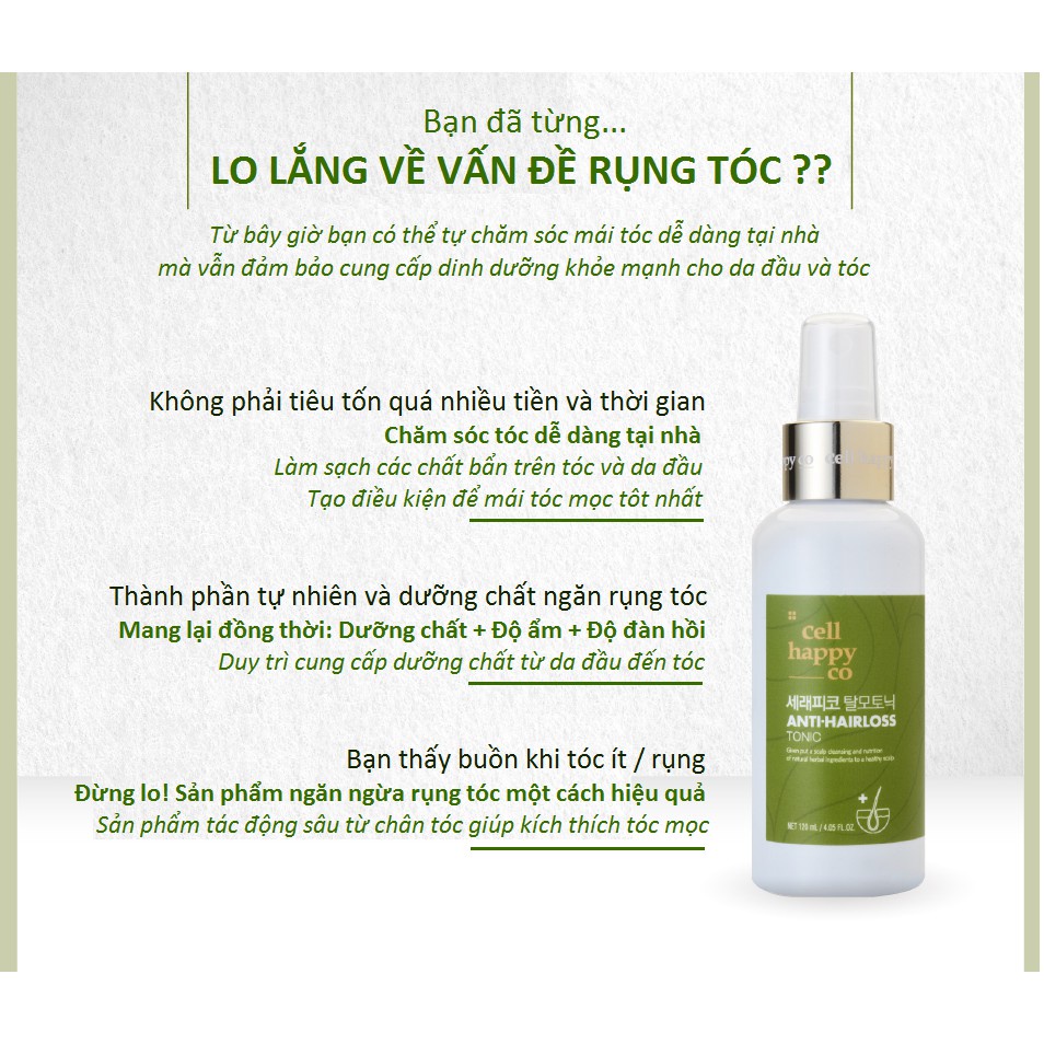 Xịt kích thích mọc tóc Cell happy co