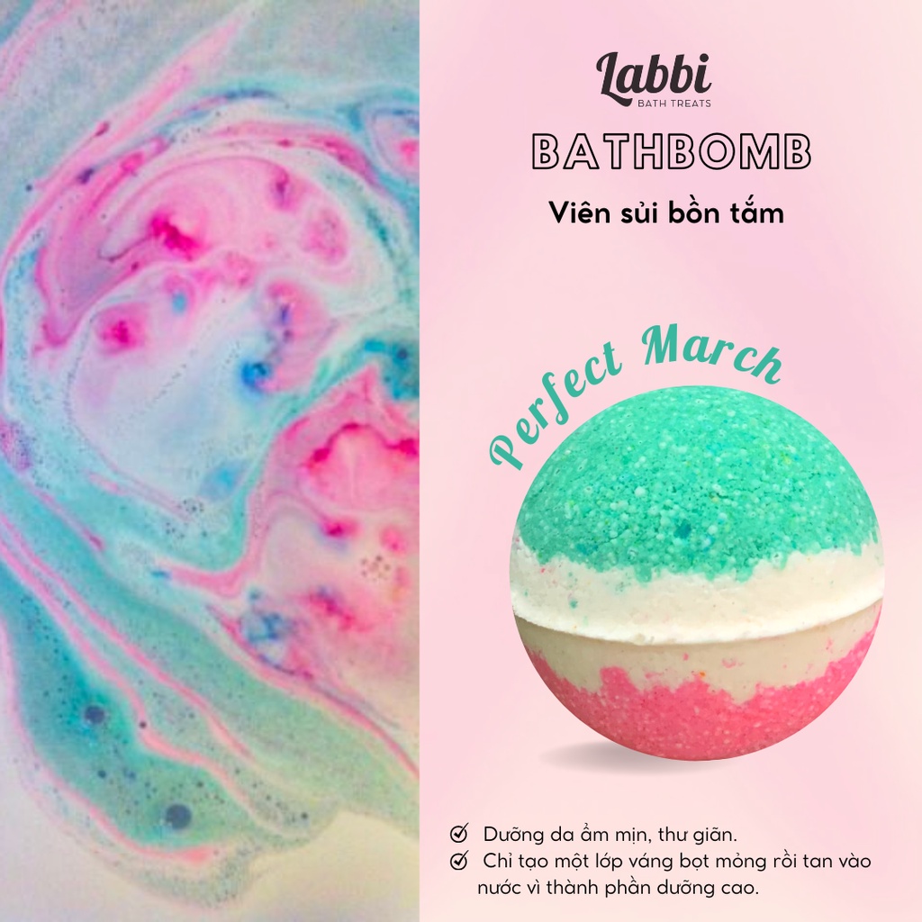 PERFECT MARCH [Labbi] Bath bomb / Viên sủi bồn tắm / Bom tắm