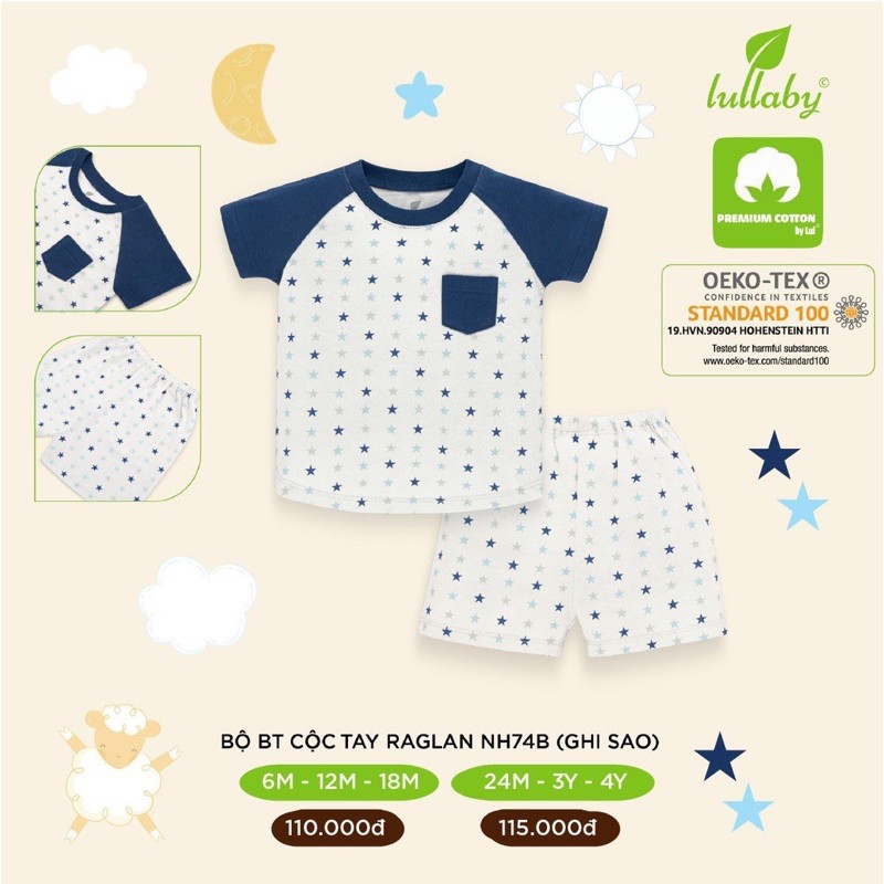 Bộ Cotton Cộc Tay Lullaby 2021