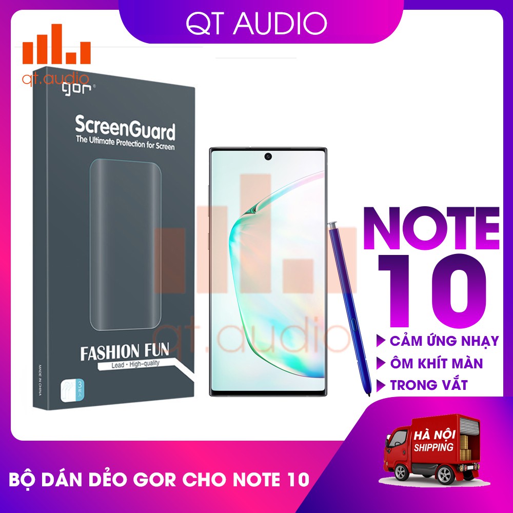 Bộ 4 miếng dán gor dành cho galaxy Note 10 ( 3 miếng dán màn hình và 1 dán lưng carbon)