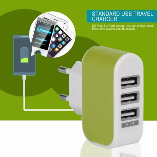 Củ sạc 3 cổng USB | BigBuy360 - bigbuy360.vn