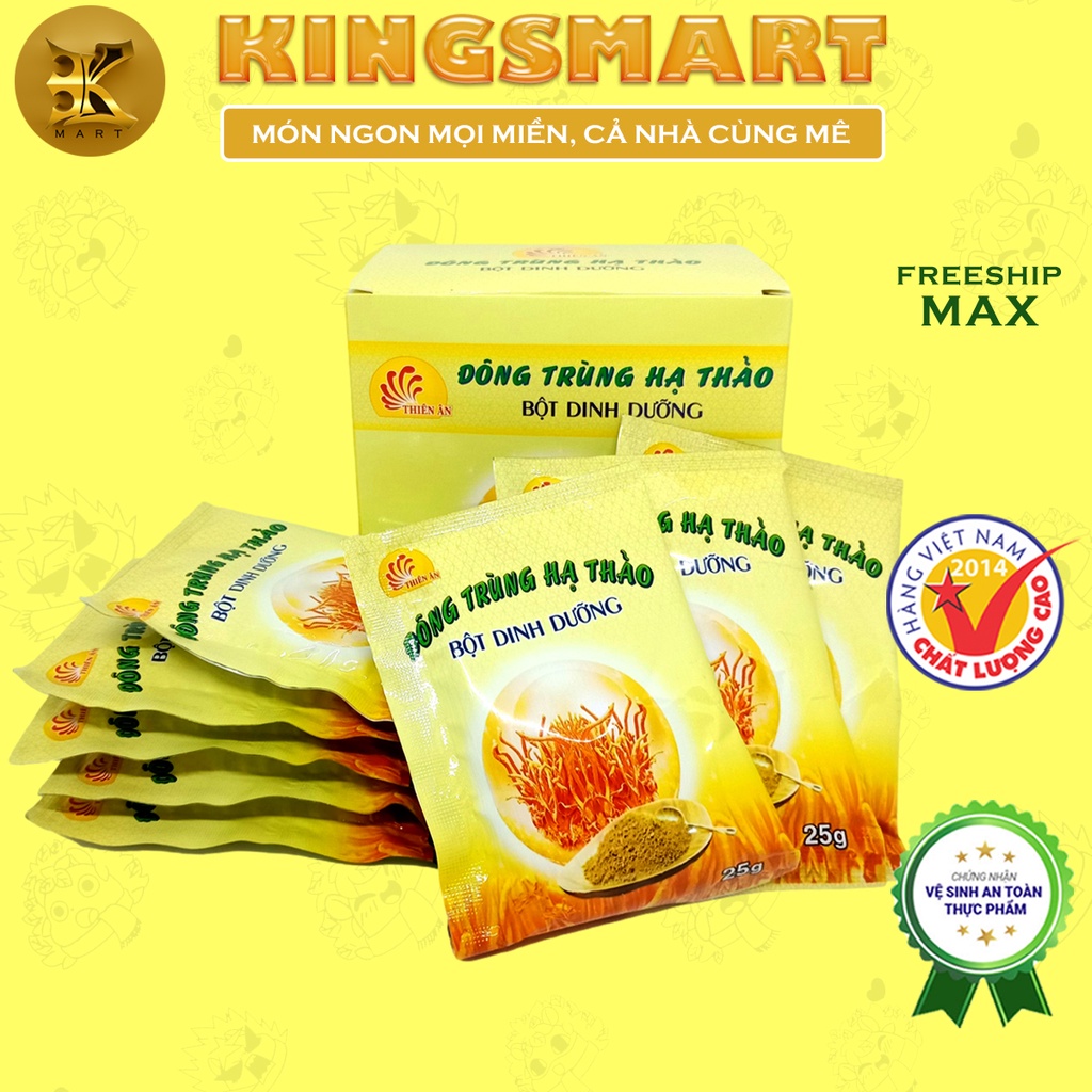 Bột Dinh Dưỡng Đông Trùng Hạ Thảo 300G (Hộp 12 gói x 25G) THIÊN ÂN