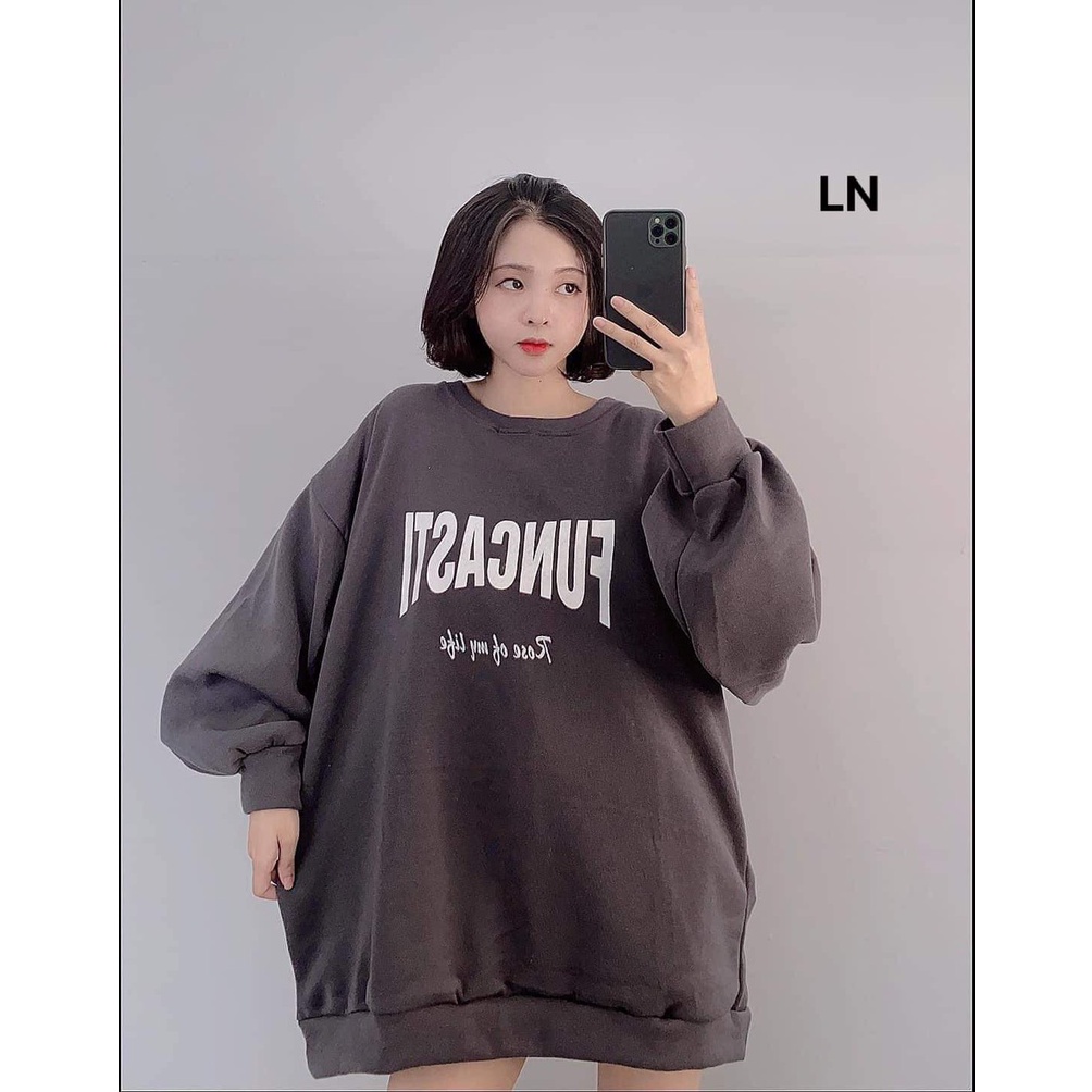 [Ảnh thật] Áo nỉ Sweater Funcastle form rộng unisex mặc nhà đi chơi đi học ulzzang hàn quốc ZADOLA