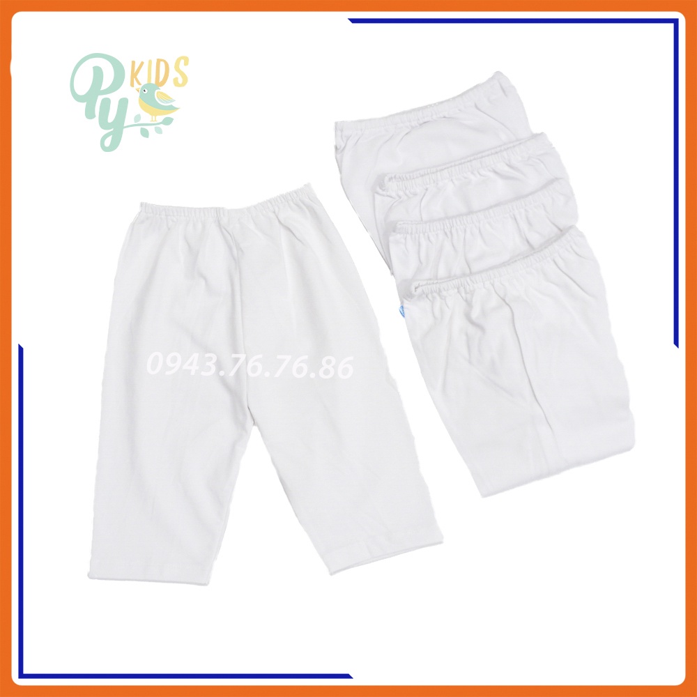 Quần dài trắng cotton Bibo Kim Thu cho bé sơ sinh 4 - 23kg