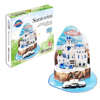 Mô hình lắp ghép CUBIC FUN - Đảo Santorini (Hy Lạp)