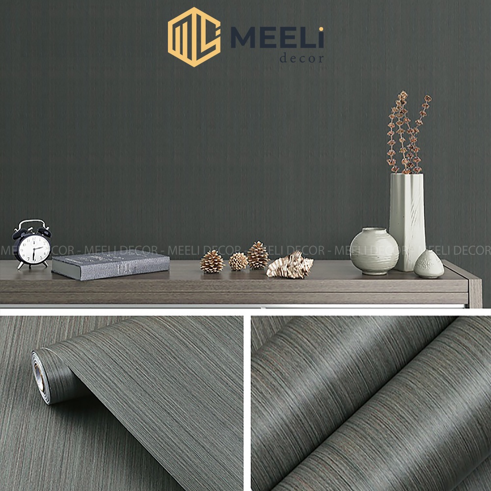 Giấy decal dán tường vân gỗ Meeli Decor nhiều màu dán phòng ngủ tủ quần áo bàn học sẵn keo, kt 3m x 60cm, ME30
